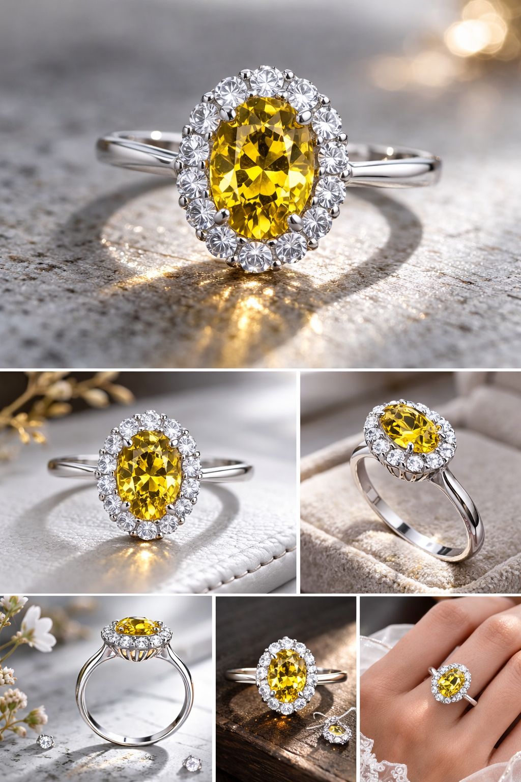 Yellow Gemstone Ring for Women